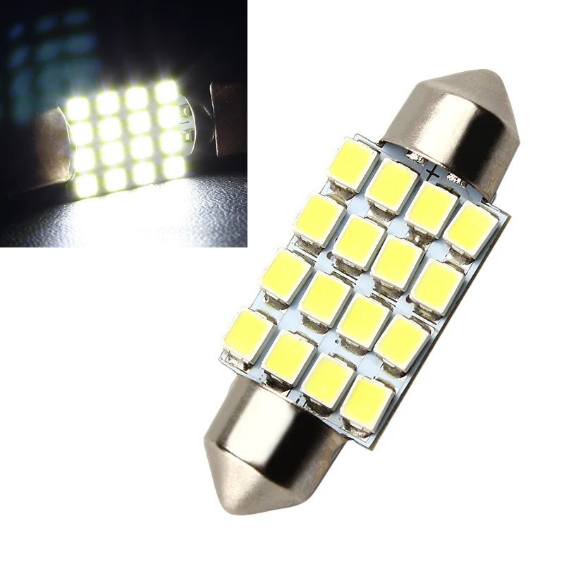 

Car Licence Plate Light 36mm Pure White Car Reading Light Light Source Dome 3528 16SMD