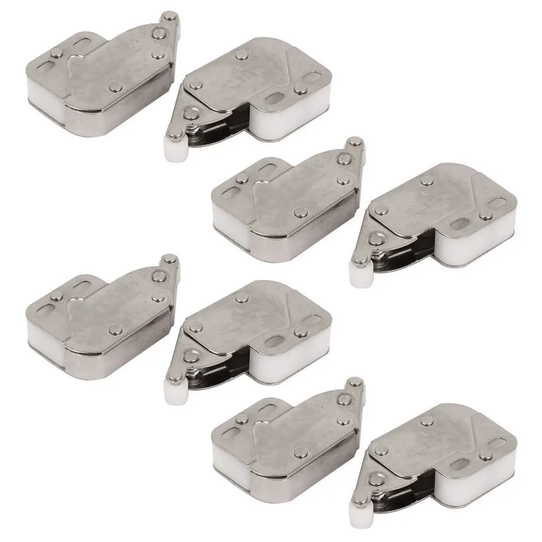

ABKM Hot 8x With Dock Closet Kitchen Door Button Closing Grip Silver + Gray Close Catch Button