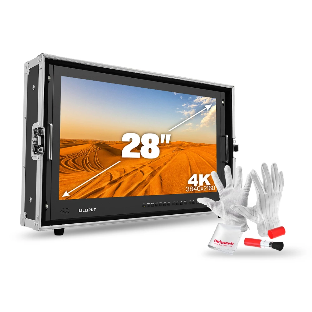

LILLIPUT Monitor BM280-4K 28" 3840*2160 Broadcast Monitor 3G SDI 4K Ultra HD Monitor SDI HDMI TALLY Director Monitor for Camera