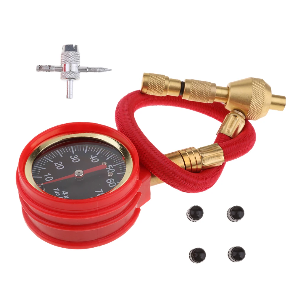 1 Set Car Tire Air Pressure Inflator Gauge Mechanical Pointer Display Auto Tester Inflation Monitoring For Car Truck Motorcycle