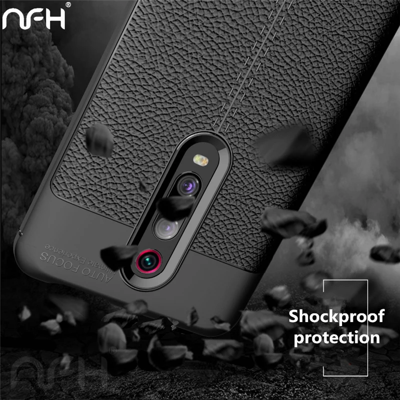 

REDMI K20 Retro Litchi Leather Skin Soft Silicone Case For Xiaomi Redmi K20 Pro 6.39" Phone Shockproof Protection Shell On K 20