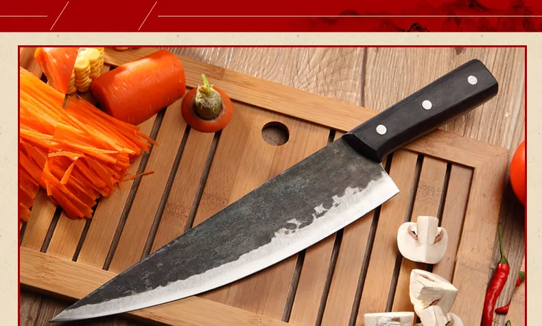 Металлический Кованый Зажим ручной работы стальной нож шеф-повара разделенный нож для мясника кухонные профессиональные ножи для нарезки