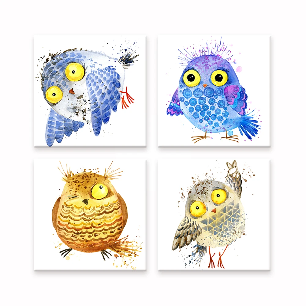 Mur Art Mignon Animal Peinture Bonne Victoire Geste Nuit Hiboux Affiche Pour Bebe Chambre Decoration Sans Cadre 4 Pieces Ensemble Aliexpress Mur Art Mignon Animal Peinture Bonne Victoire Geste Nuit Hiboux Affiche Pour Bebe Chambre Decoration Sans Cadre 4 Pieces Ensemble Aliexpress