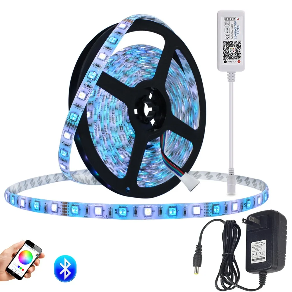 Комплект светодиодных лент RGB с регулируемой яркостью источник питания SMD5050