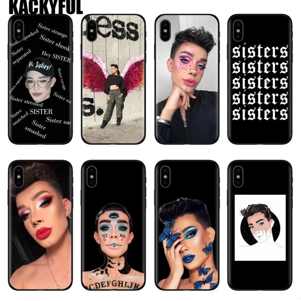

James Charles Sisters Phone Case For iPhone 7Plus Soft Silicone Cover For iPhone X XR XS Max 8 7 6 6S Plus 5S SE Coque Capa