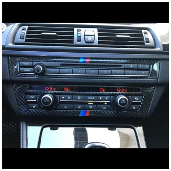 

For BMW F10 520i 525i 5 Series Carbon Car Interior Trim CD Control Panel Stickers AC CD Panel Frame Car Styling Accessories