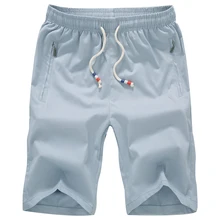 Плюс Размеры 4XL летние шорты Для мужчин Рубашки домашние по колено брюки с карманами сплошной шорты-бермуды для Для мужчин 9 Цвета