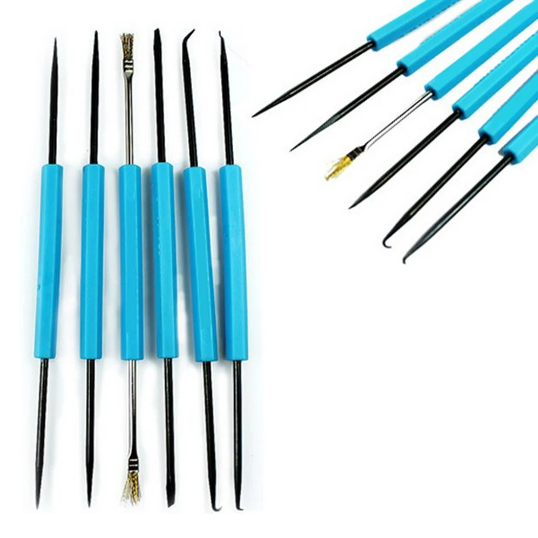 

Electronic Components Welding Grinding Cleaning Repairing Tools 6pcs Professional Steel Solder Assist Repair Tool Set