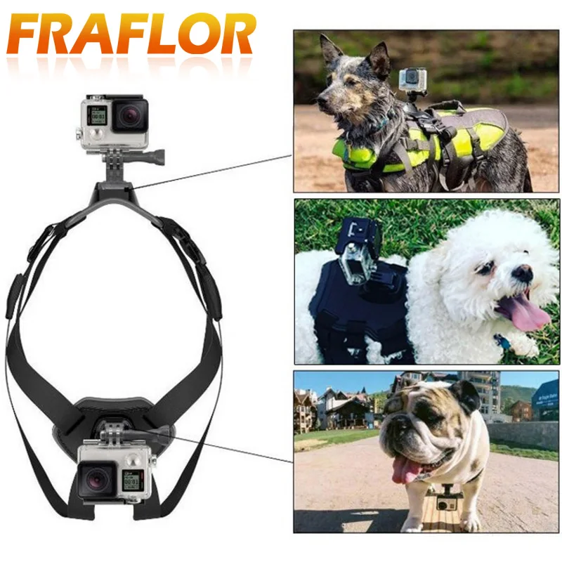 

Adjustable Elastic Dog Harness Vest Pet Dog Sport Chest Strap Back Mount for Go Pro Hero 4 Xiaomi Yi Action Camera Sjcam SJ4000