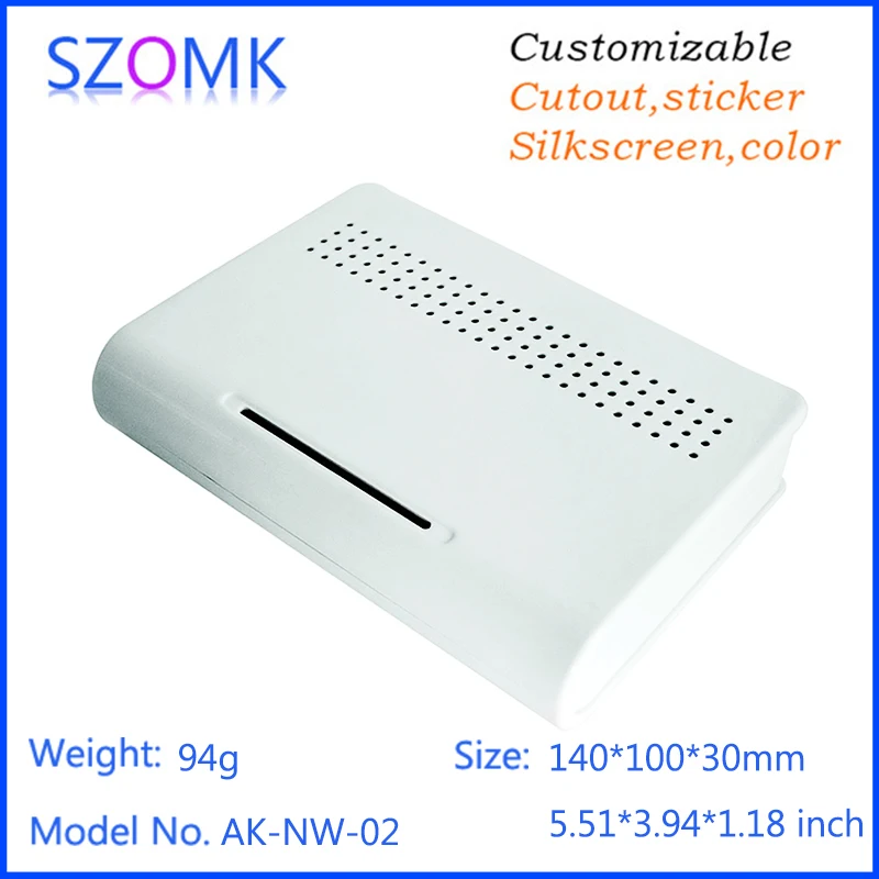 

szomk hot selling abs plastic router enclosure (4 pcs) 140*100*30mm network plastic box for electronics project equipment boxes