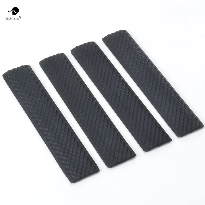 SBGJMY Pack Of 5 Keymod Handguard Protector Rail Cover Rifle Mlok Hand Guard Rubber Rail Cover Plate For Keymod Handguard System (Brown - View #6