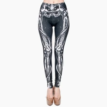 Biomechanical черный Графический полный печати леггинсы для женщин Фитнес Леггинсы эластичные брюки леггинсы брюки