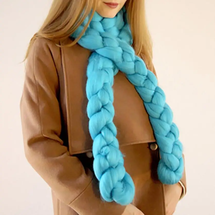 Шарфы женские 2018 зимний шарф скидки Мода Повседневное имитация шерсть ручного ткачества косы теплый PAUGO6