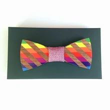 Цветные деревянные 6 цветов модные мужские деревянный галстук-бабочка галстук мужские галстуки-бабочки в горошек Мужской Свадебный галстук-бабочка для мужчин цветной галстук Рождество