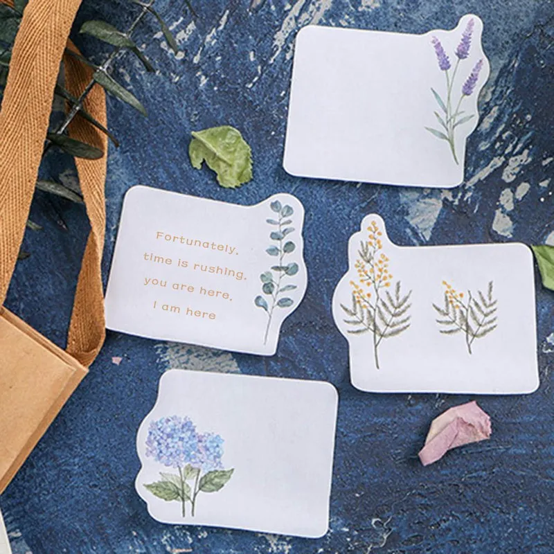 

Fresh plants Flowers student memo pad planner sticky note paper sticker kawaii stationery office School Supplies Eucalyptus