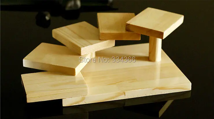 Корейский стиль 6 квадратных шагов деревянный стенд контейнер для суши японский сашими обслуживание