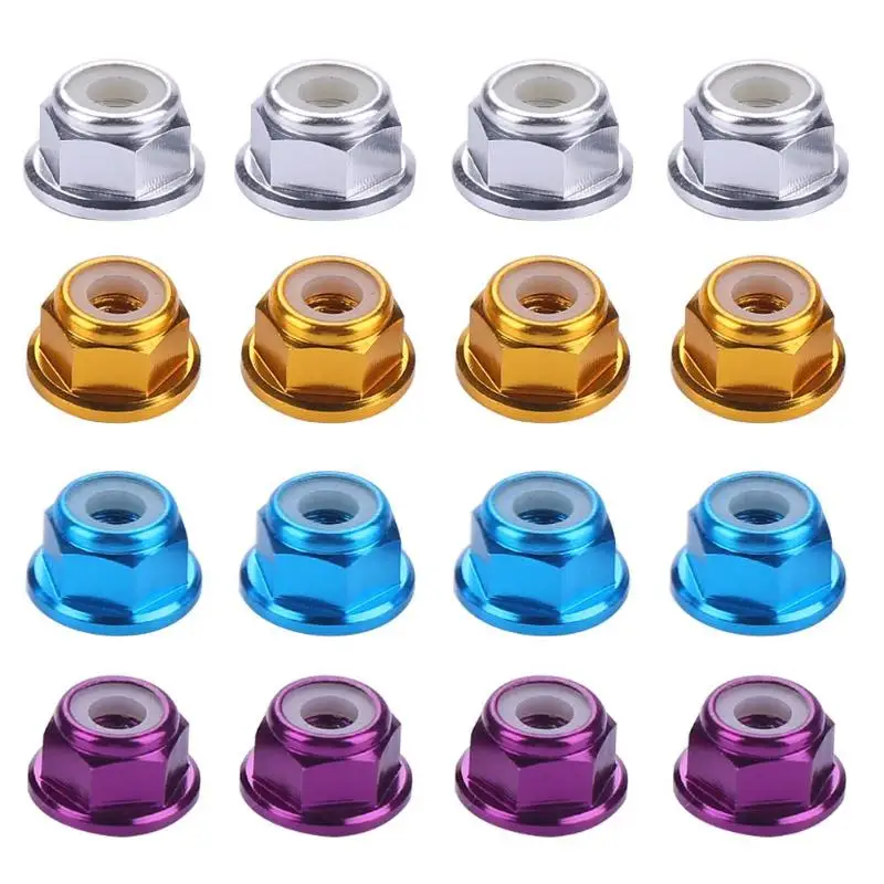 

4pcs Aluminum Wheel Lock Nuts for RC Model Car 1/10 Axial SCX10 Crawler PNLO