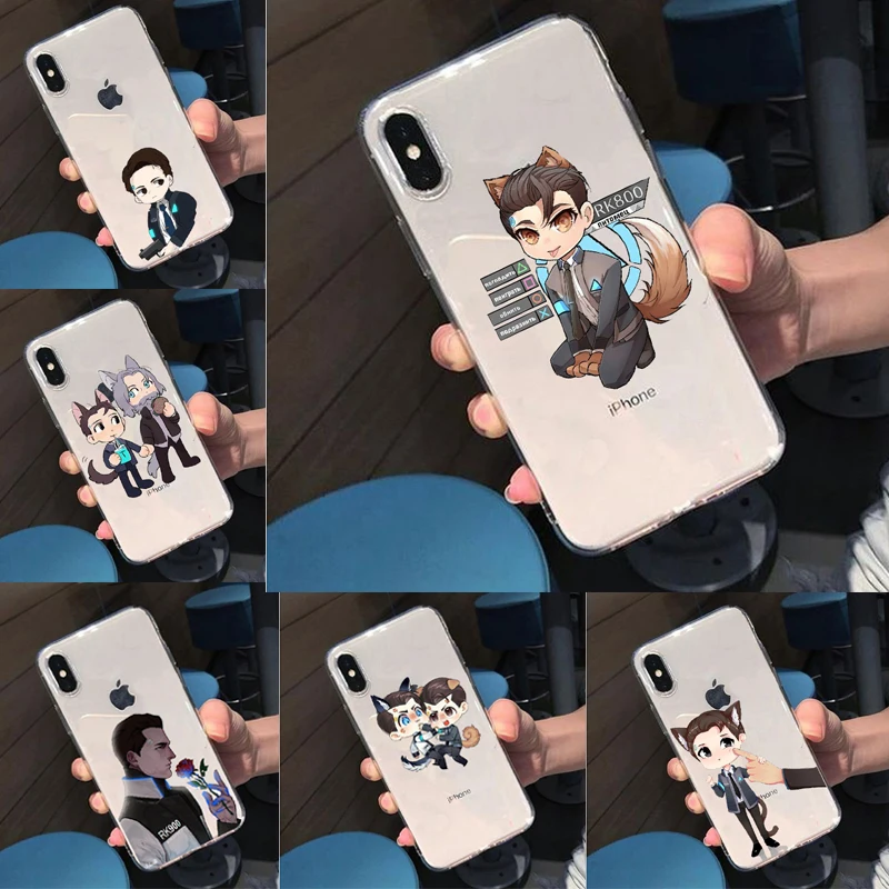 Силиконовый чехол для телефона из ТПУ с изображением Детройта человека на Android