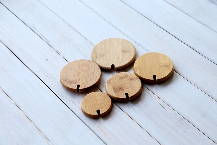 

Various sizes bamboo cup lid Various sizes jar wooden lid cup mug cover Bamboo coffee cup cover