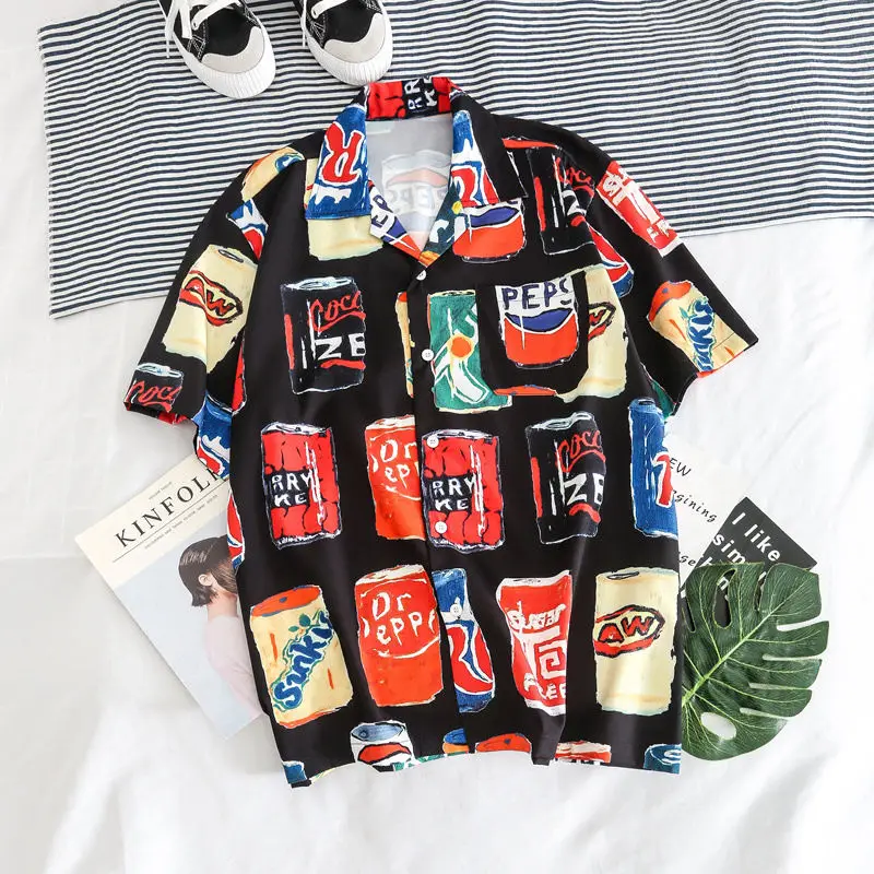 shirt 08 Новинка 3d гавайская рубашка мужская летняя стильная Алоха забавные Гавайские рубашки унисекс Harajuku Японская уличная повседневная одежда в стиле хип-хоп - Цвет: shirt 08
