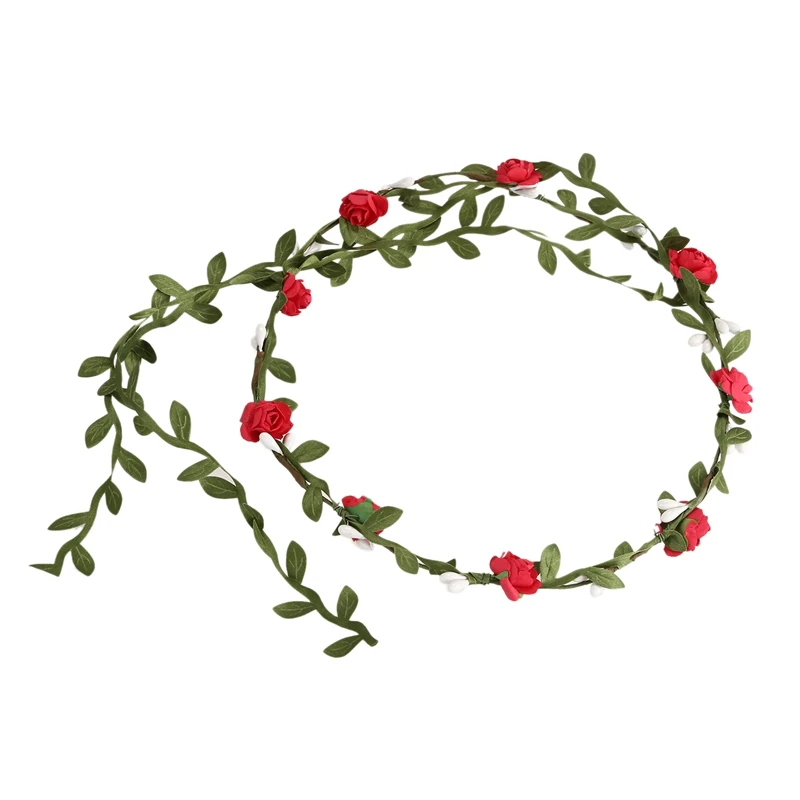 

Hair Accessories Flower Headband Woman Wedding Party Red Beach