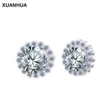 XUANHUA нержавеющая сталь серьги для женщин Brincos модные ювелирные украшения для ушей горный хрусталь серьги с Камни гвоздики уха Кольца