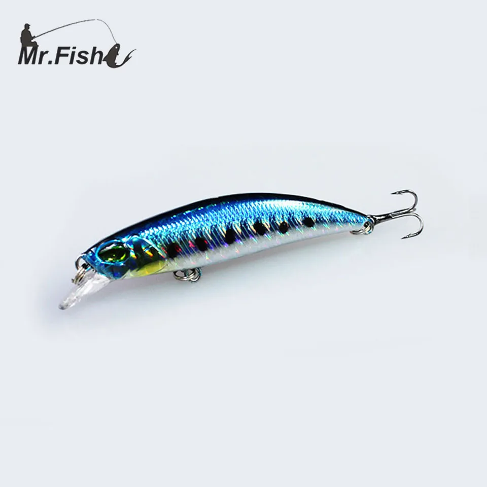 Mr. Fish 1PCS Floating Minnow Fishing Lure Laser Hard Artificial Bait 3D Eyes 6.5cm 4g Fishing Wobblers Crankbait Minnows