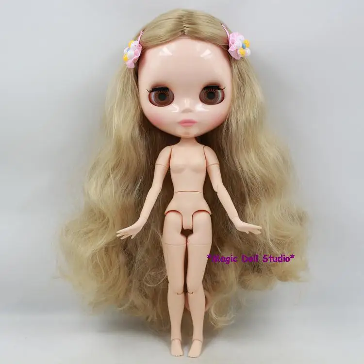 12 дюймов BJD NeoBlythe кукла белокурый Кудрявый Длинный Hiar Nude Blyth кукла пластиковая кукла Розничная Neoblythe кукла [NBL034]