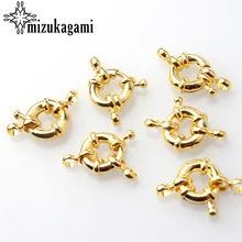 11 мм 13 мм золотые серебряные круглые ключицы ожерелье застежка 10 шт DIY ювелирные аксессуары