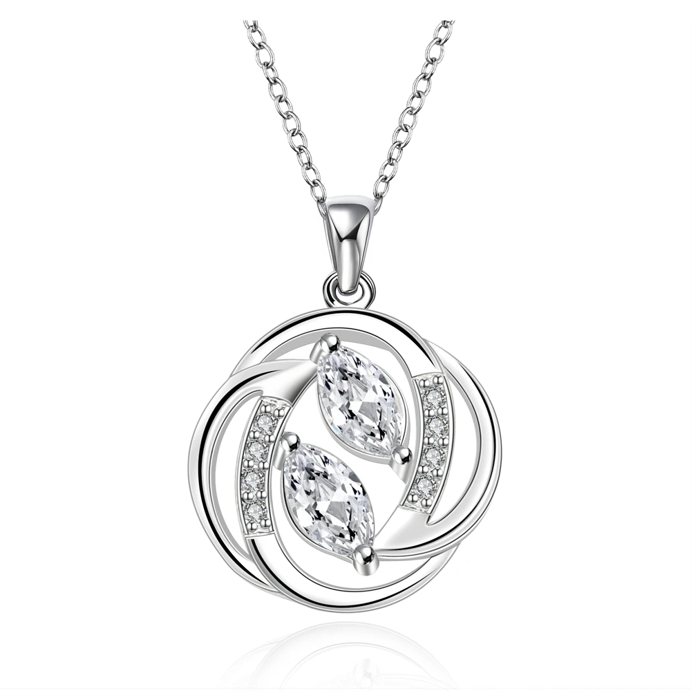 New Arrival 925 Sterling Silver Crystal Fashion Round Shape Crystal