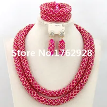 Лидер продаж чудесные нигерийские Свадебные бусы комплект ювелирных изделий ручной работы индийские свадебные женские ювелирные изделия