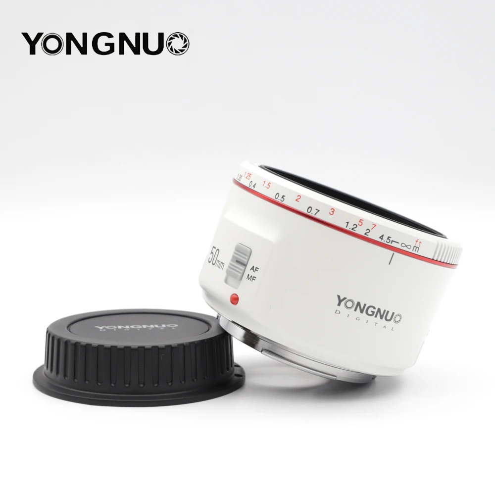 Белый YN50mm F1.8 II большая апертура Автофокус Объектив YONGNUO для Canon эффект боке объектив камеры для Canon EOS 70D 5D2 5D3 DSLR