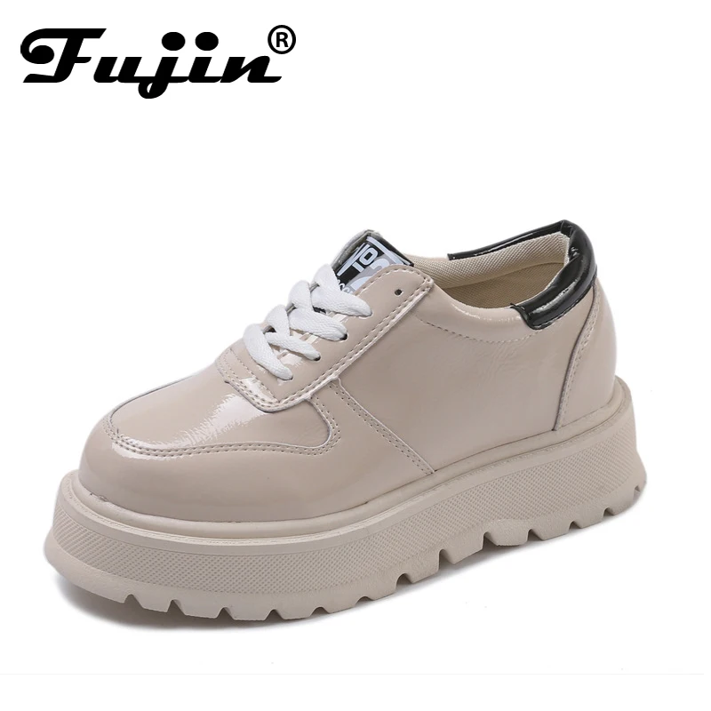 

Fujin 2018 New Arrival Designer Platform Shoes Women Spring Autumn Wedges Fashion Creepers Ladies Flats Shoes Harajuku Creeper