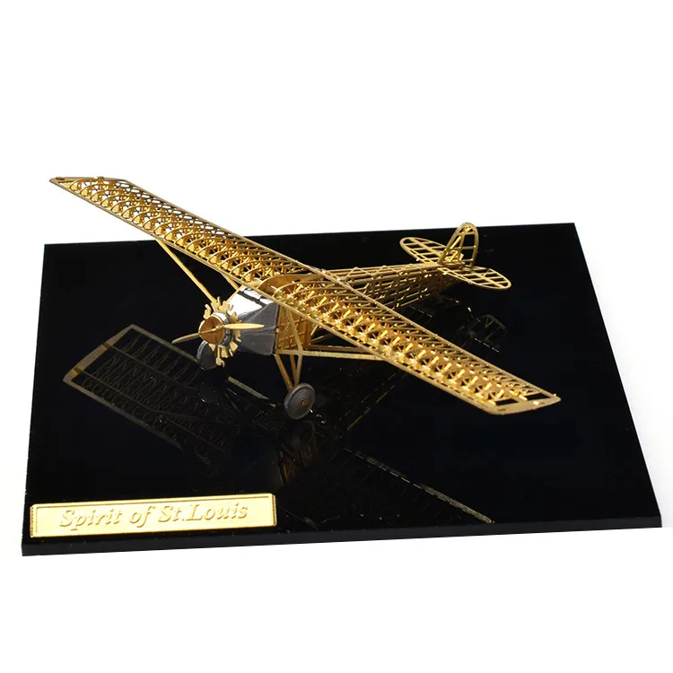 1/160 aeropase 3D головоломка металлическая модель легко собрать микро крыло серии B16007 дух Святого Луи самолет игрушки для подарков - Цвет: B16007  Spirit