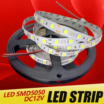 

iluminacion led strip lamp rgb 5050 diode tape led light strip fita de 12v smd tiras neon 5m christmas decoration