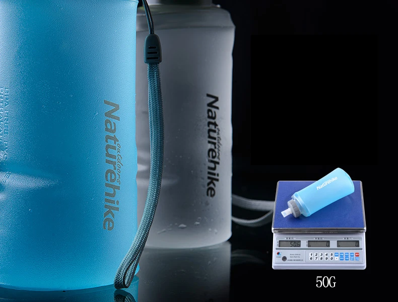 Naturehike Портативная Складная термополиуретановая бутылка, наружная силиконовая спортивная чашка Mni 500 мл 750 мл, Ультралегкая Антибактериальная мягкая бутылка