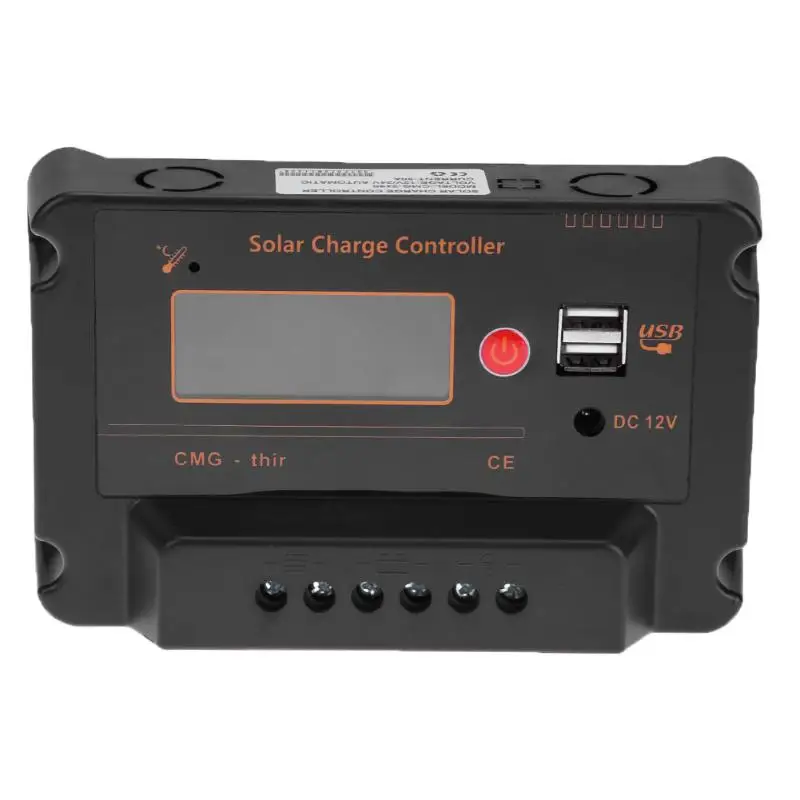 

30A 12V/24V LCD Solar Panel Charge Regulator Battery Controller USB Charger