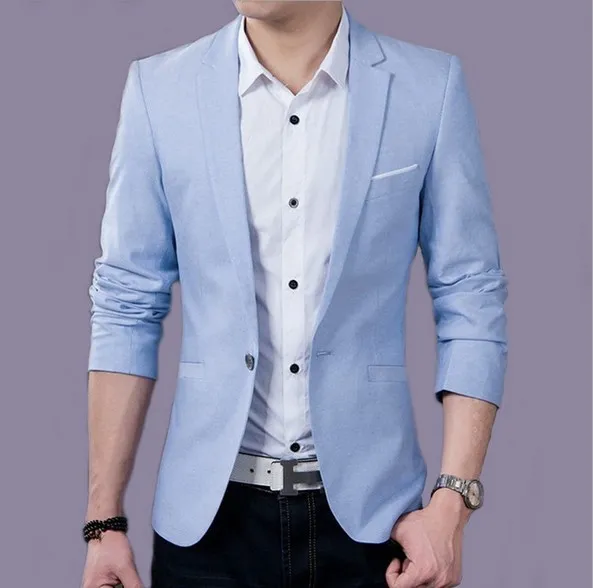 Plus Size Mens Casual Blazer Jacket Spring Autumn Big Men Dress Blazers