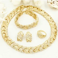 AAAA Positive Stars Wholesale Jewelry Sets Necklace Earrings Dubai Gold Jewelry Sets Fashion African Yellow Gold