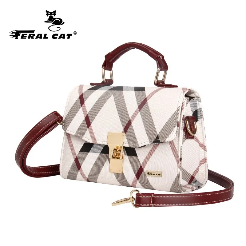 

Feral Cat 2019 luxury brand designer high quality leather fashion casual tote shoulder bag leather women lady girl bags 3027