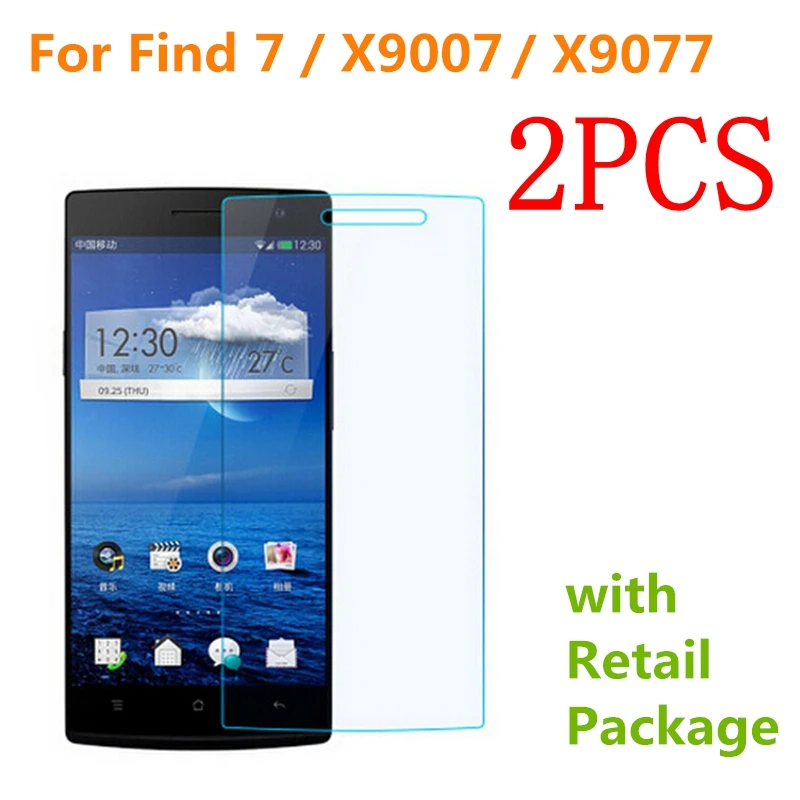Закаленное стекло для OPPO Find 7 защитная пленка экрана X9077 X9007 2 шт. | Мобильные
