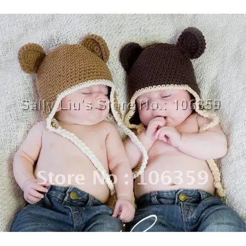 knitted baby monkey hat