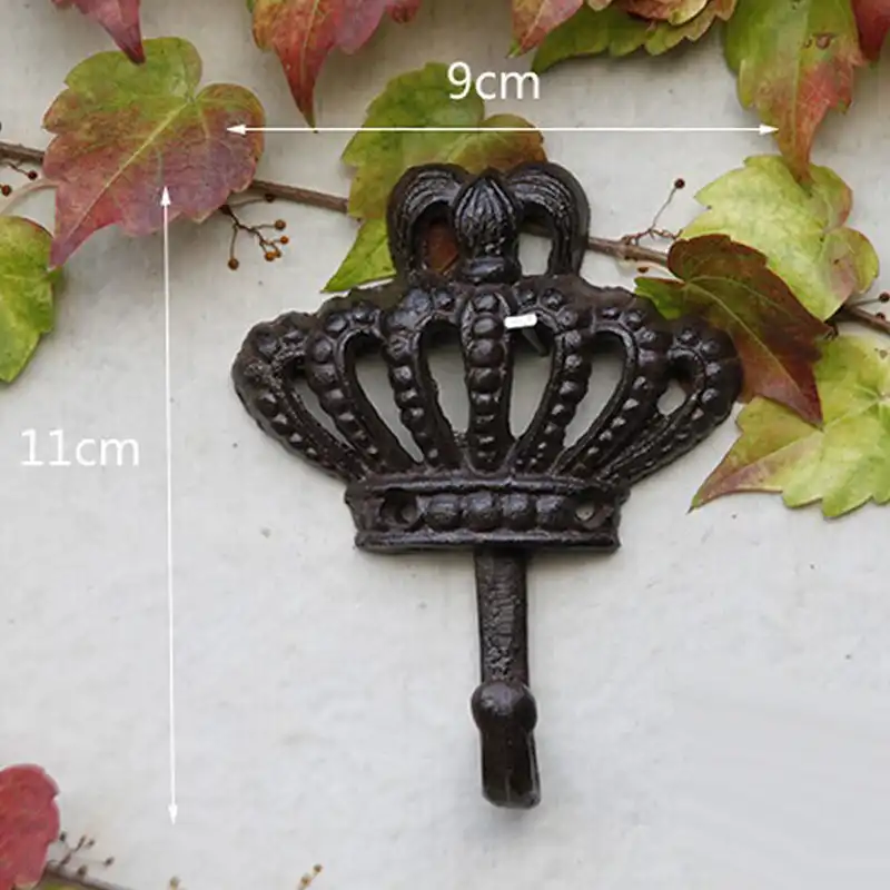 hierro fundido Gancho de pared 1 pieza dise/ño de flor de lis perchero y soporte para llaves