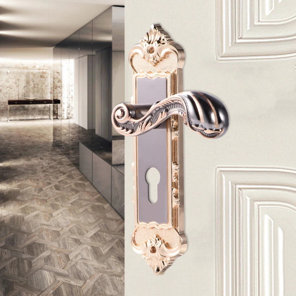

Vintage Door Lock European Style Retro Bedroom Door Handle Lock Interior Anti-theft Room Safety Door Lock European Style Lock