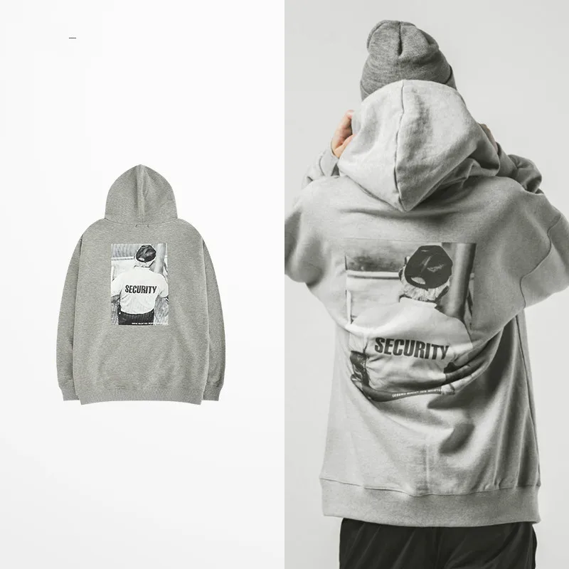 2019 Ins Oversize Mens Hoodies Men Security Print Justin Bieber Purpose Tour Skateboard Hip Hop Mens Hoodies And Sweatshirts