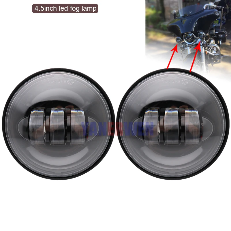 

fog light motorcycle 2Pcs 4.5Inch 30W LED Motorcycle Fog Light Auxiliary Kit Work Driving Lamp motorcycle headlight