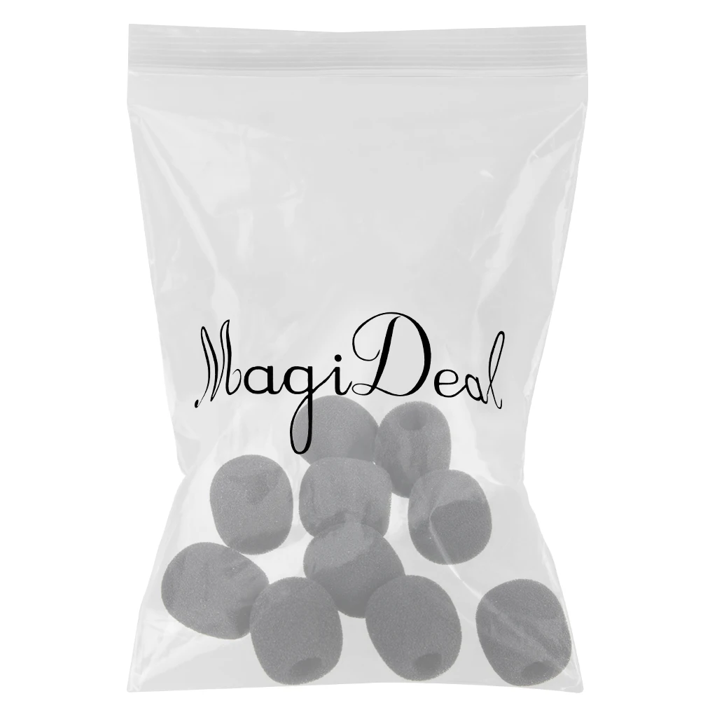 Universal 10x Lavalier Lapel Microphone Mic Foam Covers Windscreen Windshield for Stage Speech Meeting Accessory