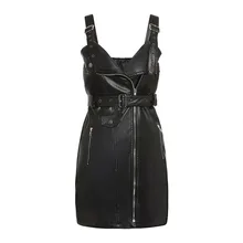 NORMOV, летнее модное женское платье, сексуальное, v-образный вырез, без рукавов, с поясом, из искусственной кожи, на тонких бретелях, черное платье-карандаш размера плюс