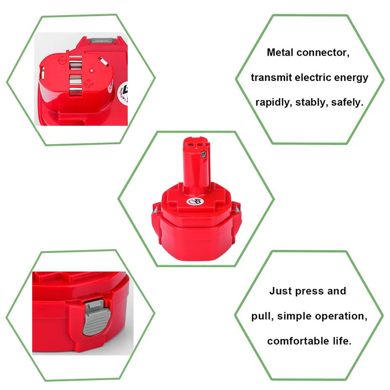 Для Makita 14,4 В NI-CD ni-mh мощный инструмент перезаряжаемый аккумулятор: 1433,1434, 1435, 4033DZ, 6228DW, 5630DWD 1051DWD, 193158-3