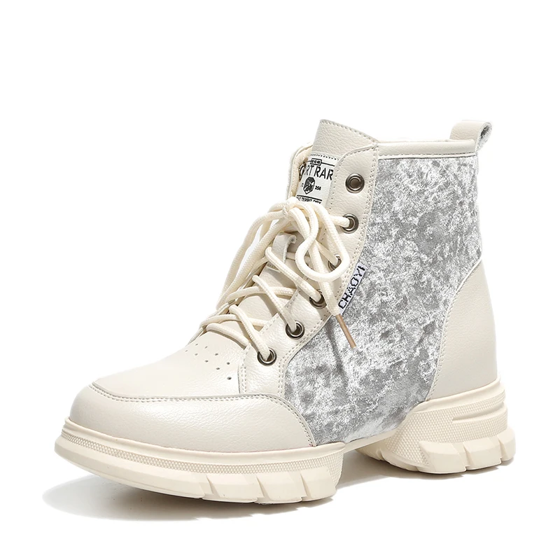 TESSFFEL Winter Boots Women platform boots Women's Fashion Martin Casual Lacing Ankle On Sale Size 35~39 | Обувь
